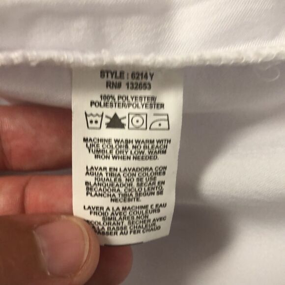 Wonder Wink 4X 4 Way Stretch Hi Performance White Scrub Top - Picture 13 of 15